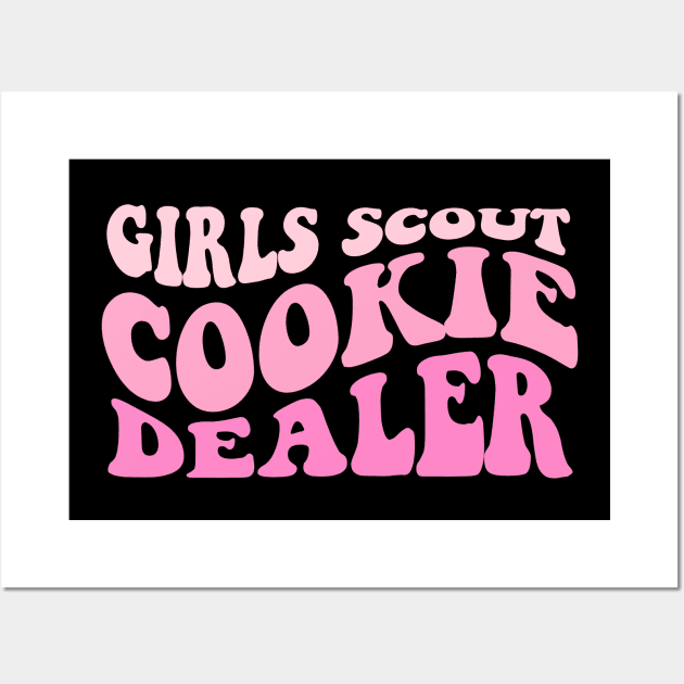 Girls Cookie Dealer Scout groovy Cookie scouting lover Women Wall Art by Emouran